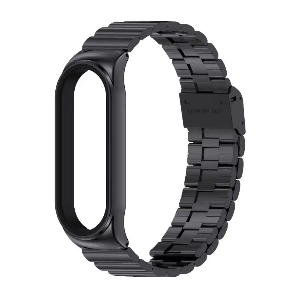 Pulso Manilla Correa Metalica Para Xiaomi Mi Band 3, 4, 5, 6 Negro