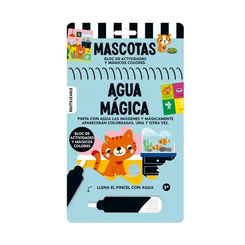 Libro Infantil Para Pintar Con Agua Las Mascotas Niños