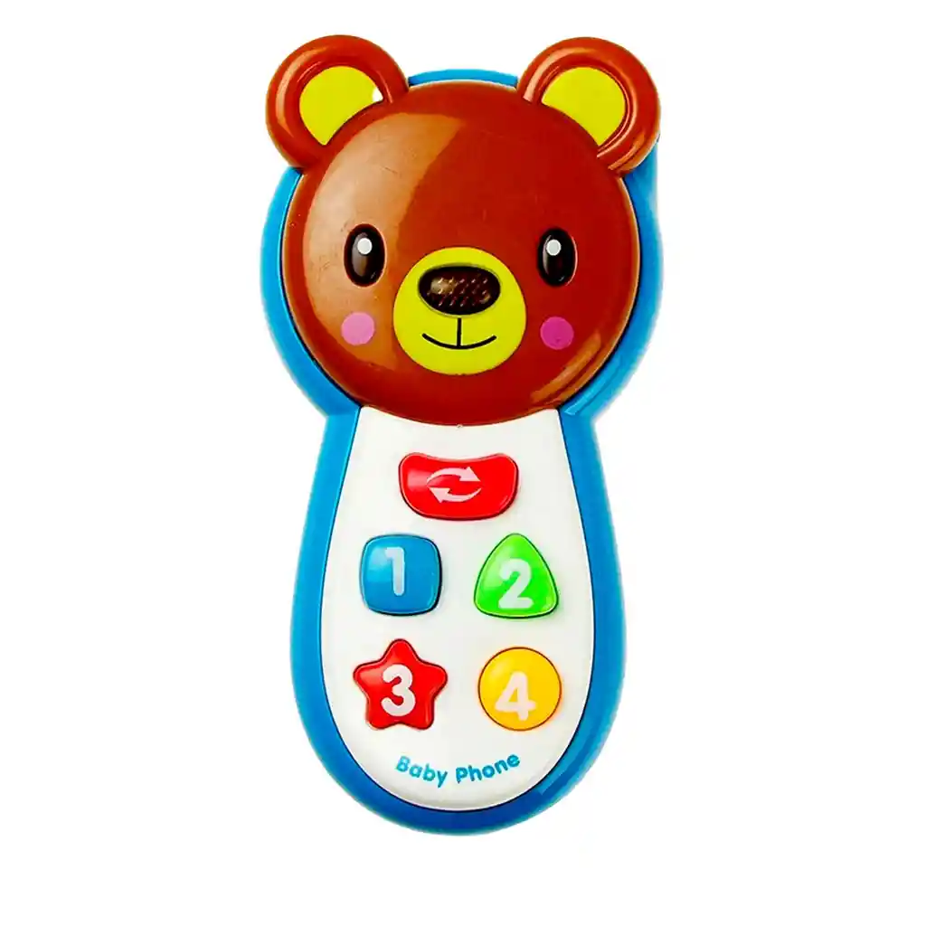 Teléfono Celular Juguete Musical Oso Bebe Niños + Bateria