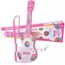 Guitarra Rosa Niña Juguete Luces + Sonido Regalo + Baterias