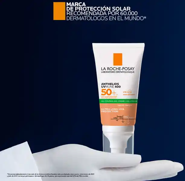 Protector Solar Gel Color La Roche Posay Uvmune 50ml