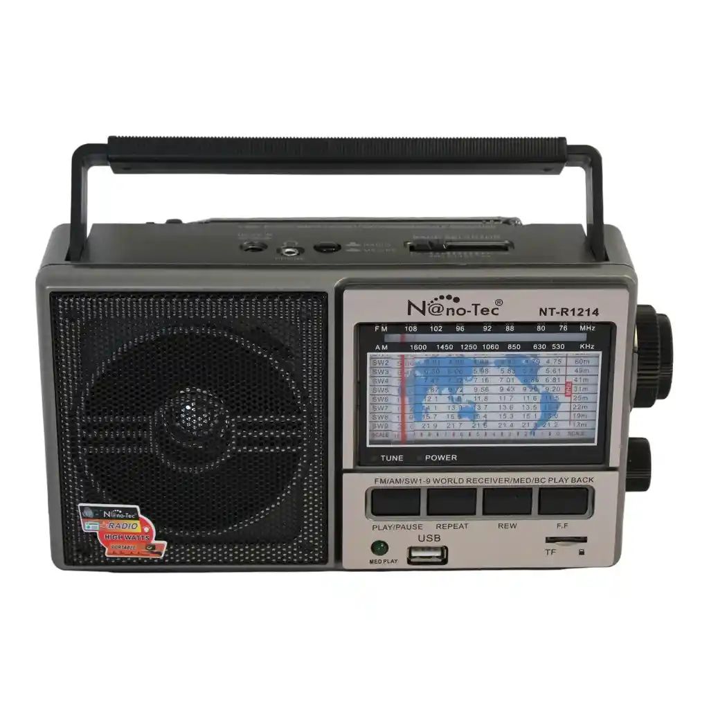 Radio Portatil Recargable Con Reproductor Usb