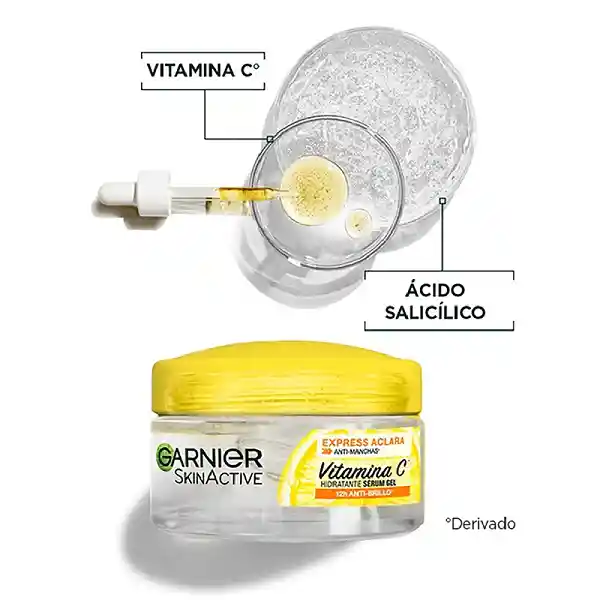 Crema En Gel Garnier Hidratante Express Aclara Vitamina C 50ml