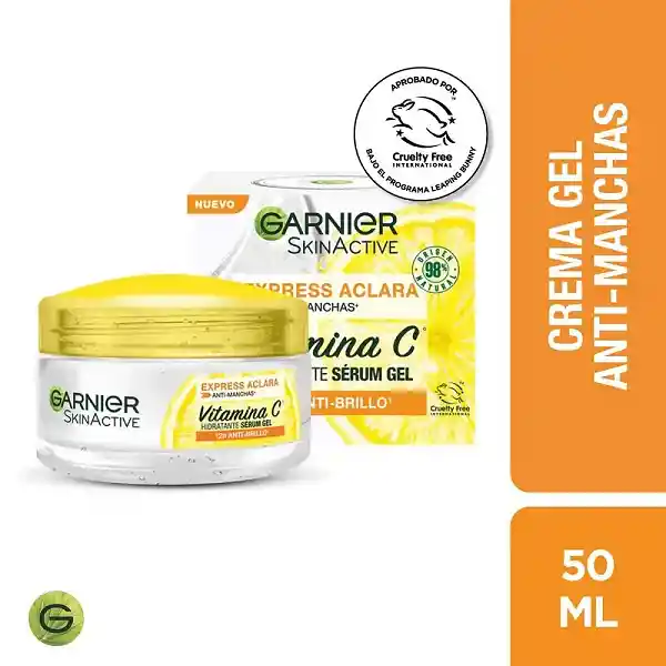 Crema En Gel Garnier Hidratante Express Aclara Vitamina C 50ml