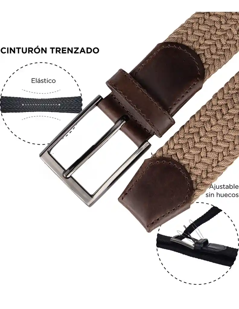 Cinturón Trenzado Lazo Lz10b Xl