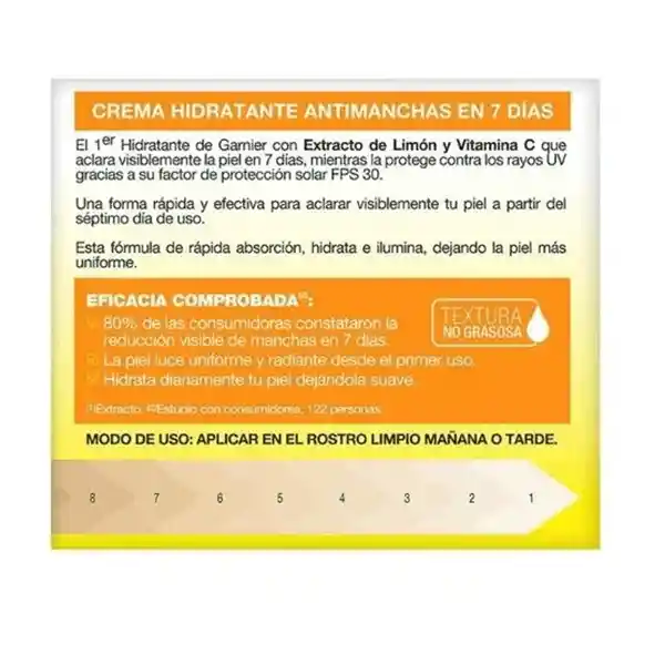 Crema Hidratante Garnier Anti Manchas Express Aclara Fps 30 Tono Uniforme 50ml