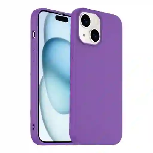 Combo Silicone Case + Vidrio Blindado Iphone X/xs (morado Oscuro)