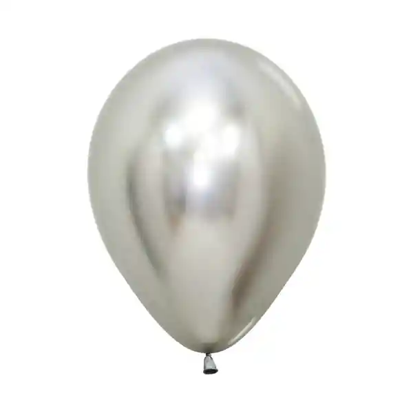 Globos Reflex R12 X 50 Unidades Color Plateado Sempertex