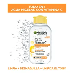 Agua Micelar Garnier Express Aclaratono Uniforme Con Vitamina C 100 Ml