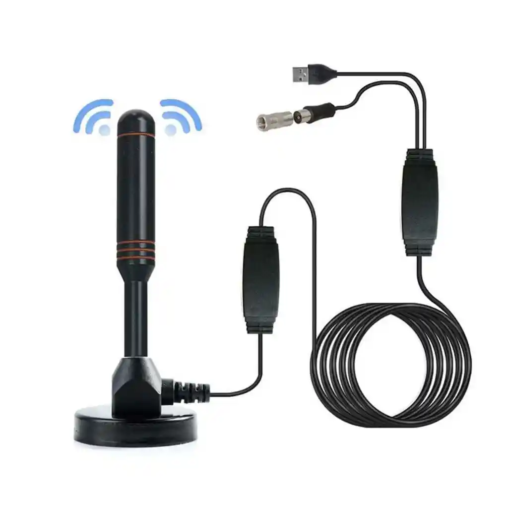 Antena Tdt Coaxial Usb De Alta Amplitud 100km De Cobertura