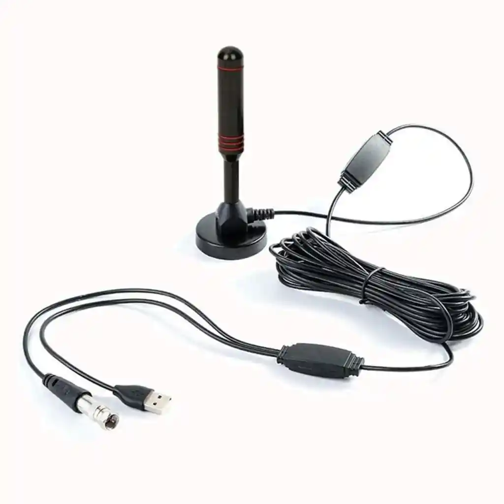 Antena Tdt Coaxial Usb De Alta Amplitud 100km De Cobertura