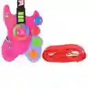 Guitarra Juguete Luces Fucsia Y Sonido Niñas + Baterias