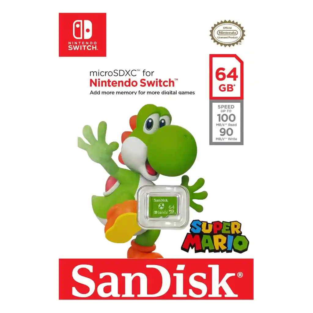 Tarjeta Micro Sdxc 64gb Sandisk / Nintendo Switch 100mb/s