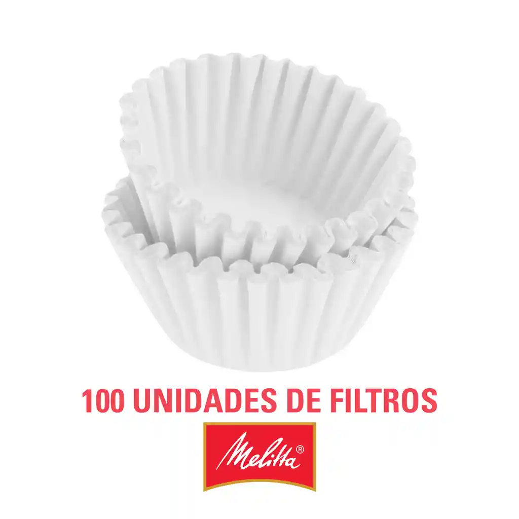 Filtros Melitta Tipo Canasta Tamaño 8-12 (100 Unidades)