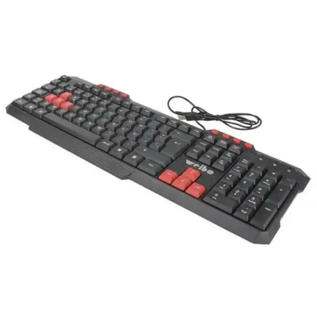 Teclado Gamer Usb Ergonómico Botones Multimedia Letra Ñ Weibo Fc-536