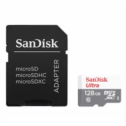 Tarjeta Micro Sdxc Sandisk Ultra 128gb, Uhs-i, C10, 100mbs