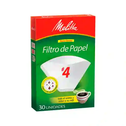 Filtros Melitta Tamaño #4 (30 Unidades)