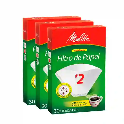 Filtros Melitta Tamaño #2 (90 Unidades)