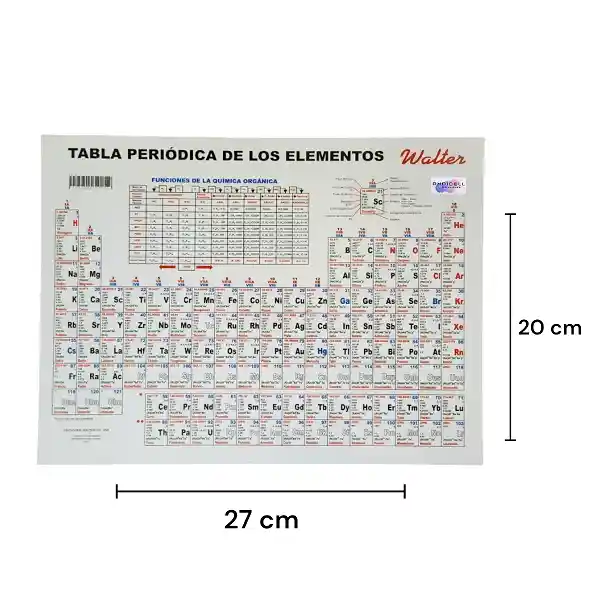 Tabla Periódica Walter Mediana 21cm X 28cm