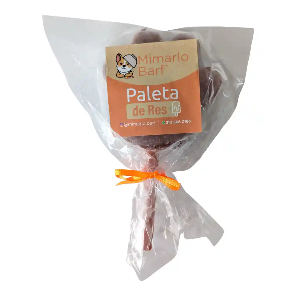 Paleta De Res Para Perros 🍦 - 100% Natural Mimarlo Barf 100g