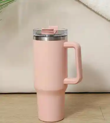 Vaso Térmico De Acero Inoxidable Aislado De 40oz Color Rosado - Amor Y Amistad