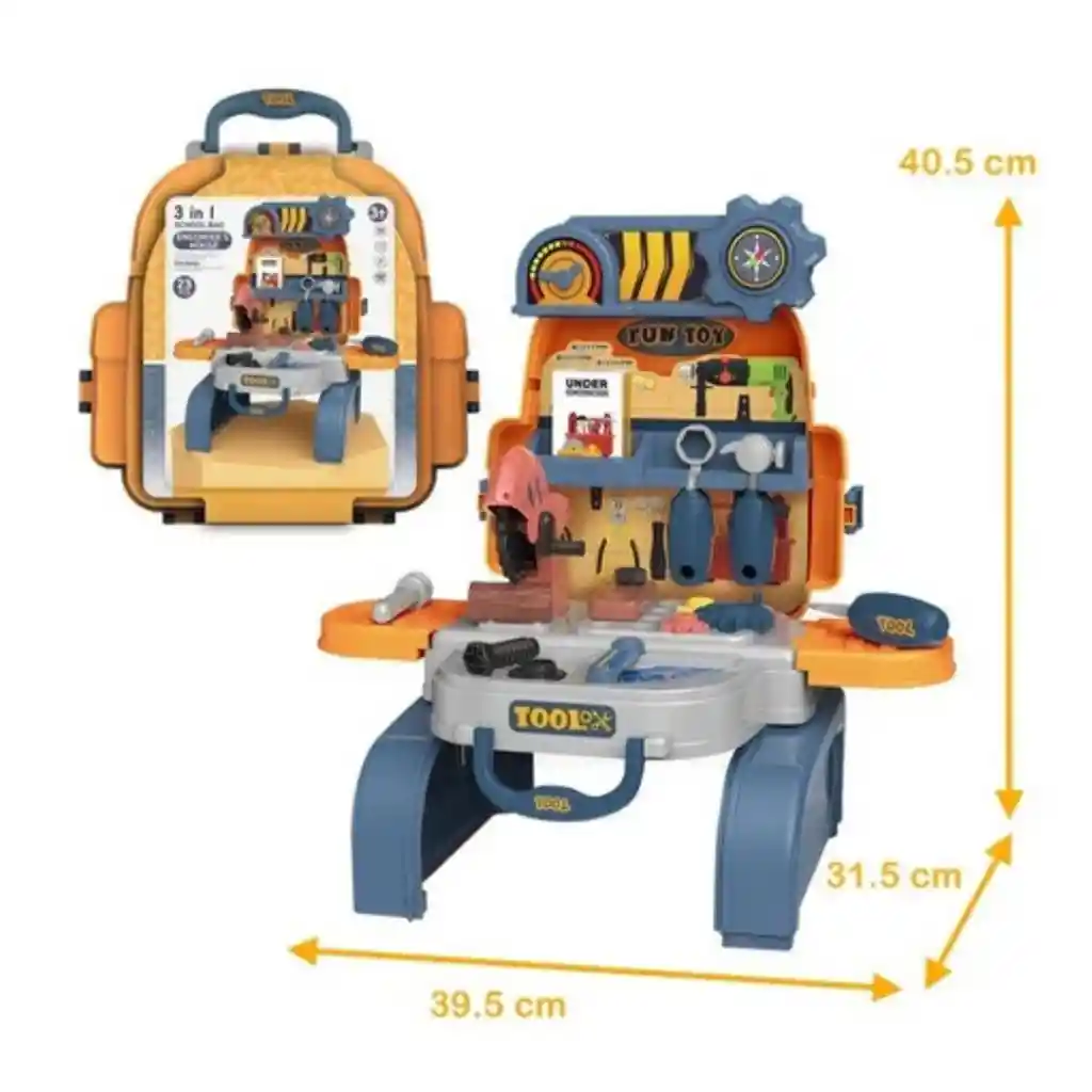 Juego Maleta De Herramientas 3 En 1