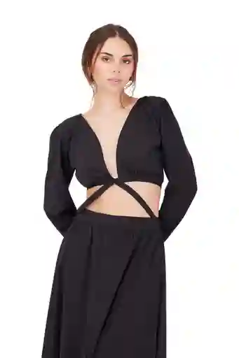 Vestido Largo Reverie Negro Xs Mercedes Campuzano