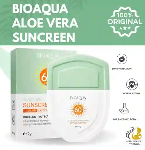 Protector Solar Bioaqua 60+ 40 Gramos