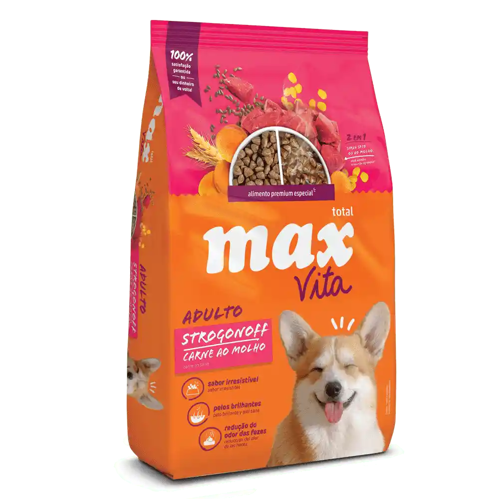 Max Canino Vita Perro Adulto Strogonoff Carne Ao Molho - 10,1 Kg