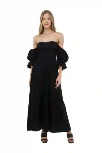 Vestido Largo Radiant Soul Negro S Mercedes Campuzano