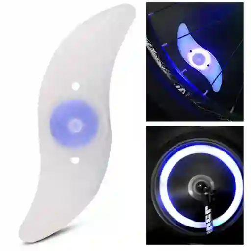 Accesorio Para Bicicleta Luz Led De Radios Impermeable X 4 Unidades Color Azul