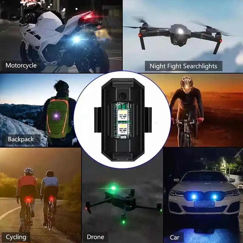 Luz Led Estroboscopica Mini Strober Ciclismo Moto Flasheo