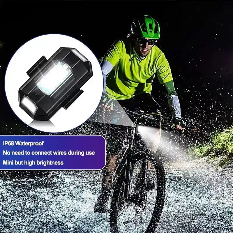 Luz Led Estroboscopica Mini Strober Ciclismo Moto Flasheo