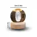 Lampara Esfera Bola De Cristal 3d Base De Madera Virgen De Guadalupe