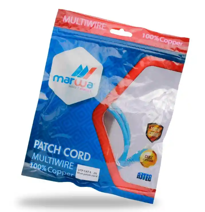 Patch Cord Utp Cat 6 / 1 Metro Azul