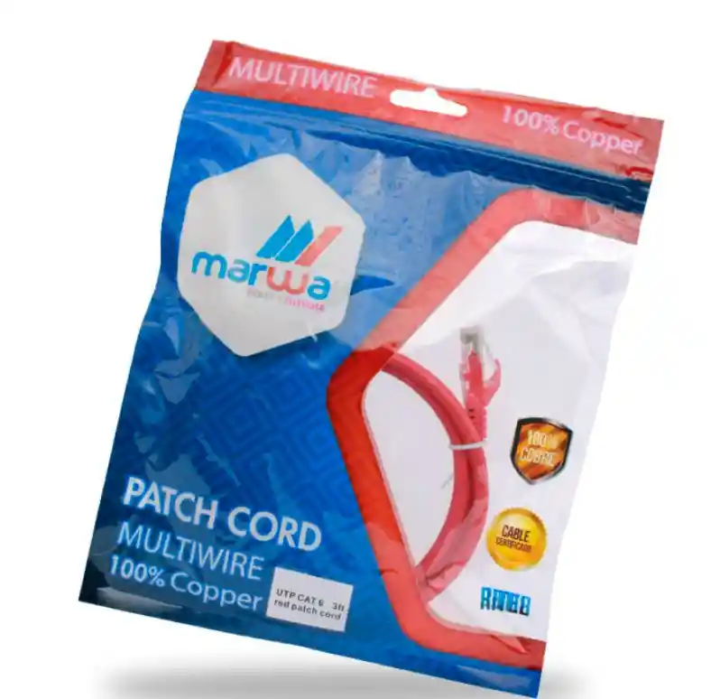 Patch Cord Utp Cat 6a / 1 Metro Rojo