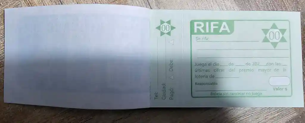 Talonario Rifa Desde El 00 Hasta El 99