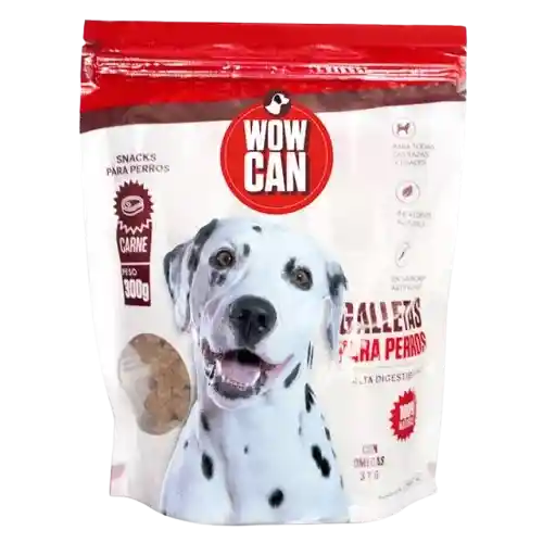 Wowcan Galletas Perro Dieta Carne De Res X 300 Gr