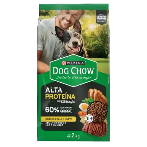 Dog Chow Adultos Alta Proteina X 2kg