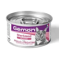 Gemon Cat Mousse Sterilized Chicken/liver X 85 Gr