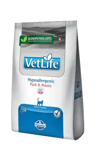 Vet Life Nat Feline Hypoallergenic Pork E Potato X 2kg