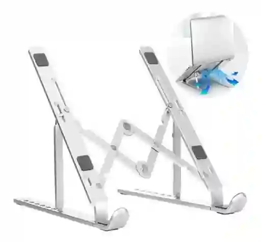 Base Soporte Portátil Laptop Plegable Gs Color Plateado