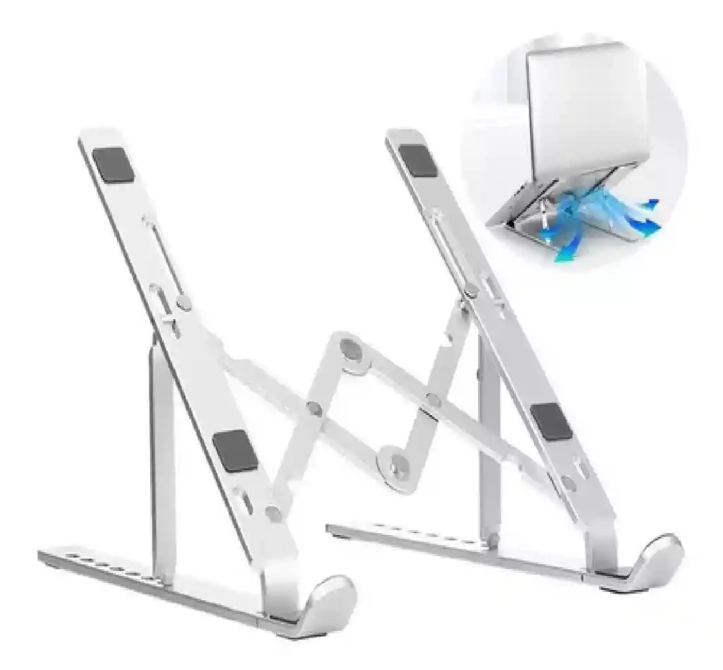 Base Soporte Portátil Laptop Plegable Gs Color Plateado