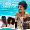 Gorro Natación Silicona Cabello Extragrande Largo Piscina Negro 120g