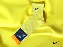 Medias Media Caña Deportiva Única Talla Calcetín Color Amarillo, Tipo Nike , Calcetín Estirable