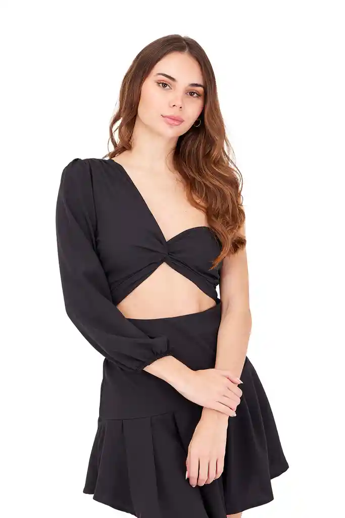 Vestido Corto Palladium Negro S Mercedes Campuzano