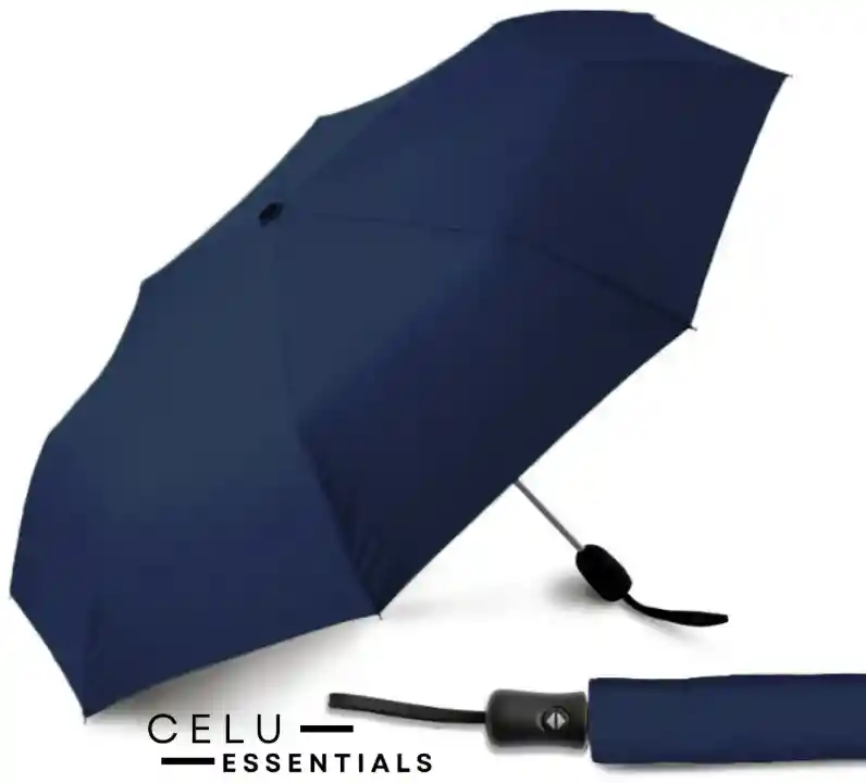 Paraguas Sombrilla Parasol Azul Automático Ligero