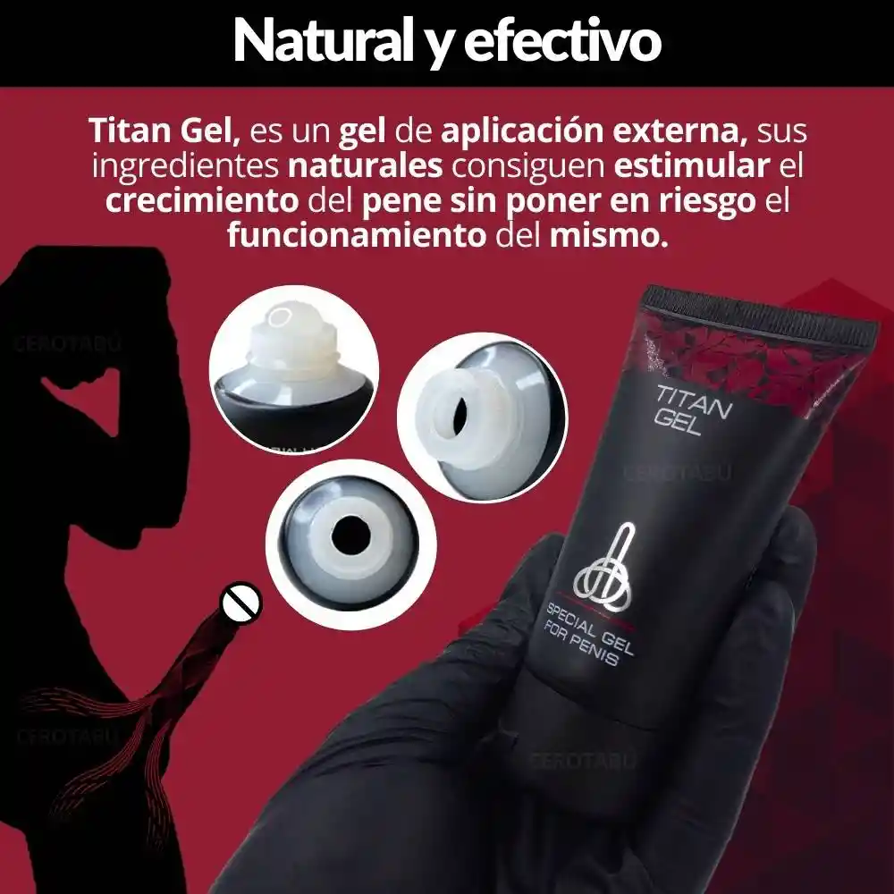 X3 Titan Gel Rojo Original Ruso Engrosador Y Alargador