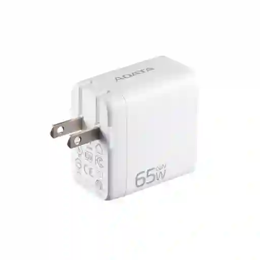 Cargador Adata Hasta 65w Carga Rapida 2 Usb Tipo C Y 1 Usb Tipoa Blanco