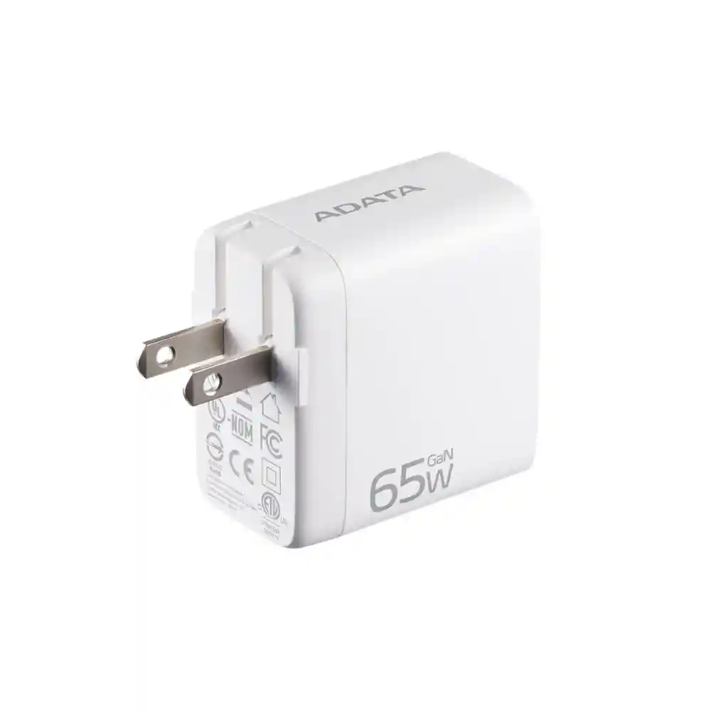 Cargador Adata Hasta 65w Carga Rapida 2 Usb Tipo C Y 1 Usb Tipoa Blanco